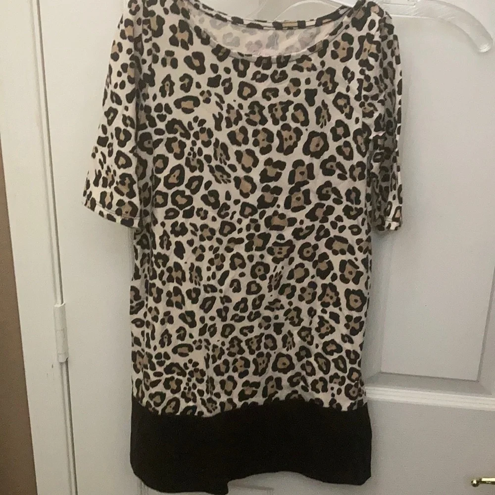 FINAL MARKDOWN Faded glory girls animal print dress medium